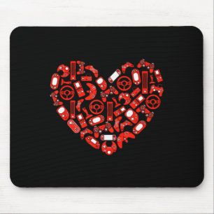 Boys Valentines Day Gaming Video Gamer Controller Mouse Mat