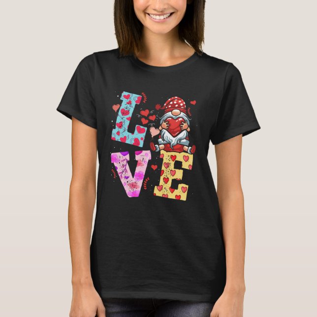 Boys Valentines Day Kids Gnomes I Steal Hearts Out T-Shirt (Front)