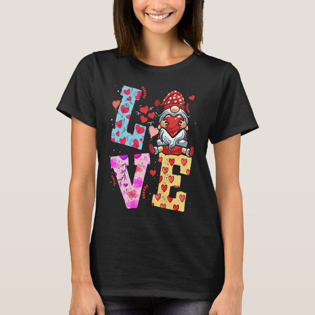 Boys Valentines Day Kids Gnomes I Steal Hearts Out T-Shirt (Front)