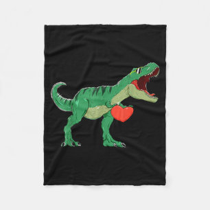 Boys Valentines Day Shirt Kids T-rex Dinosaur I St Fleece Blanket