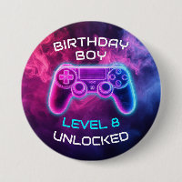 Boys Video Gaming Level Unlocked Birthday