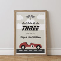 Boys Vintage Red Race Car Birthday Party