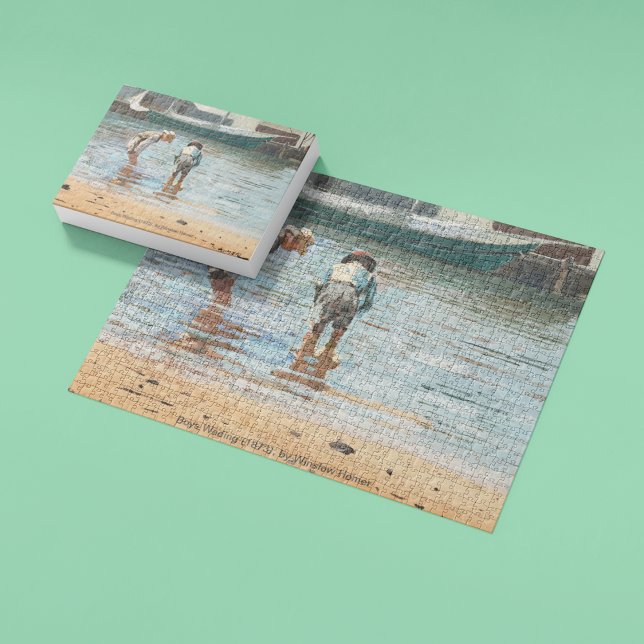 Boys Wading (1873) By Winslow Homer Jigsaw Puzzle (Creator Uploaded)