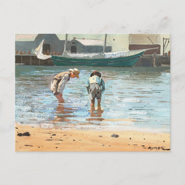 Boys Wading | Winslow Homer Postcard (Front)