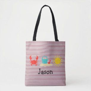 Boys Watercolor Beach Trio  Tote Bag