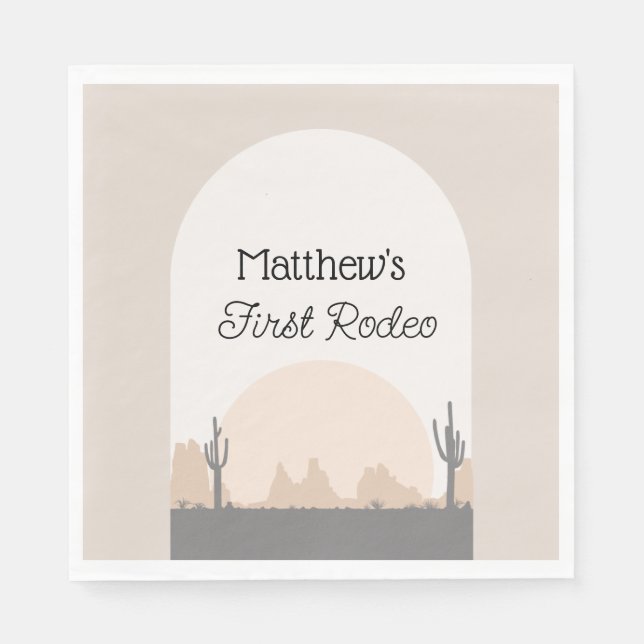 Boys Western Paper Napkin (Front)