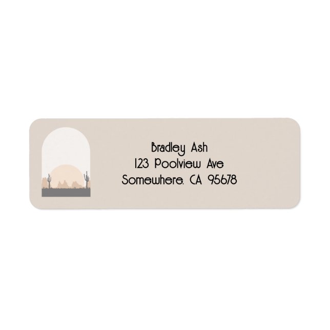 Boys Western Return Address Label (Front)