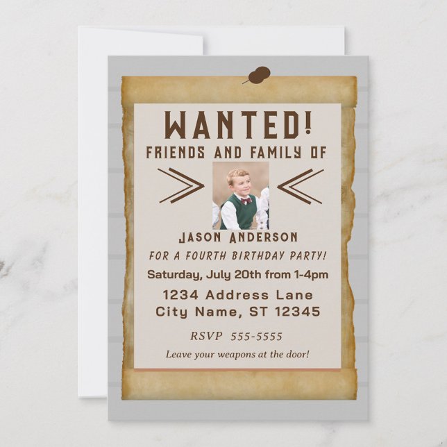 Boy's Western Themed Birthday Invitation (Creator Uploaded)