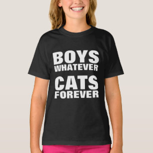 BOYS WHATEVER CATS FOREVER, Girls Cat T-shirts