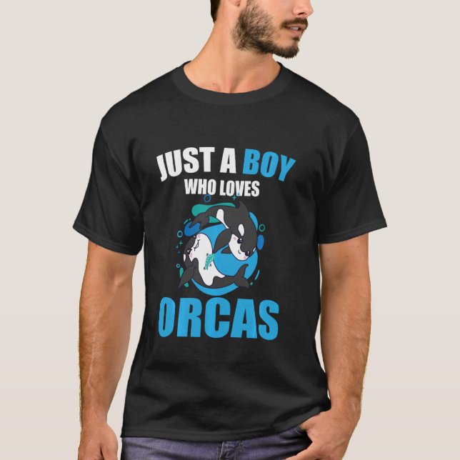 Boys Who Love Orcas Long Sleeve T-Shirt (Front)