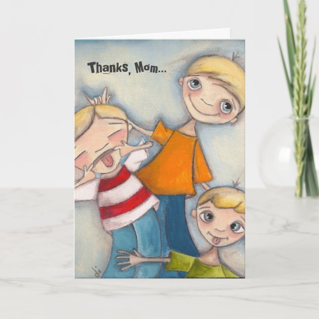 Boys Will Be Boys - For Mum Card (Front)