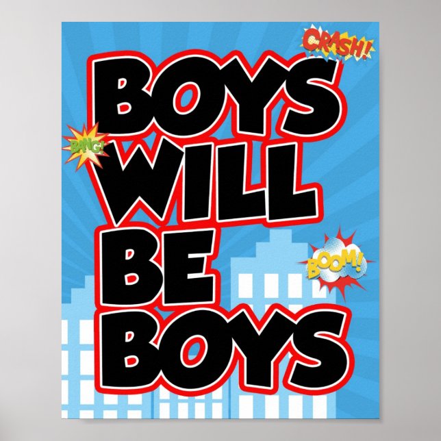 Boys Will be Boys Sign (Front)