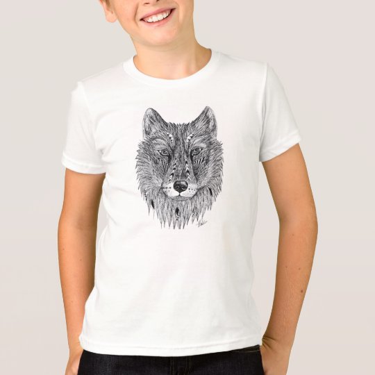 Boys wolf tee