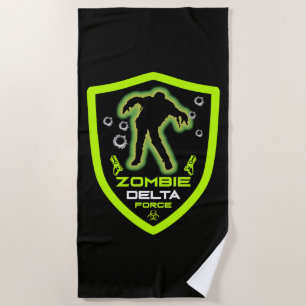 Boys Zombie Birthday Beach Towel