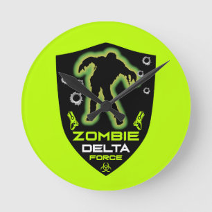 Boys Zombie Birthday Round Clock