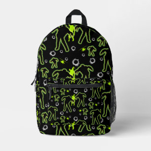 Boys Zombie School Printed Backpack