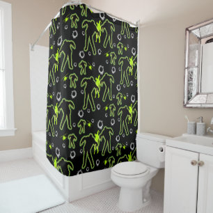 Boys Zombie School Shower Curtain