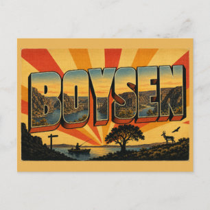 Boysen State Park Reservoir Canyon Desert Art Postcard