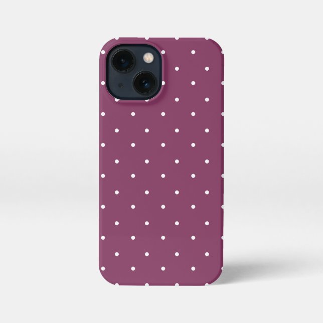 Boysenberry and white Polka Dots Phone Cases (Back)