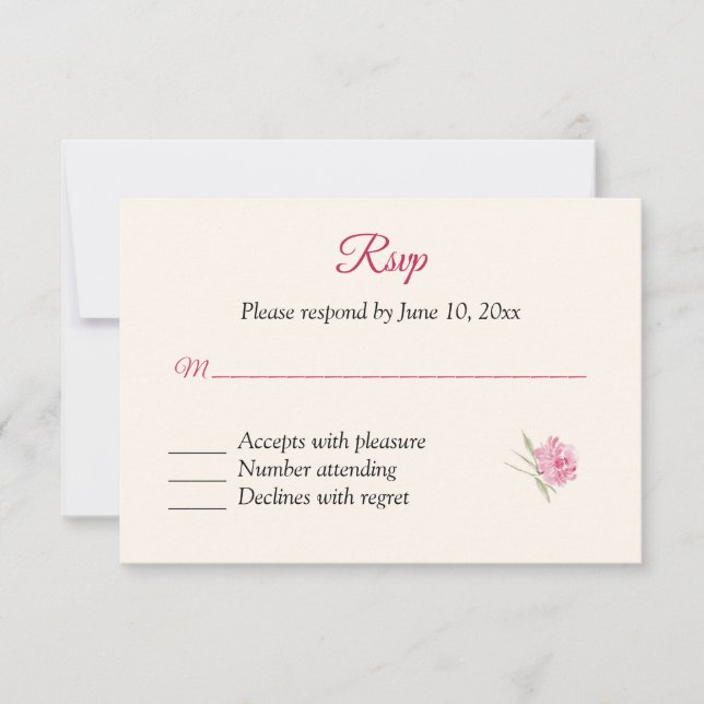 Boysenberry Floral  RSVP Response Card (Front)