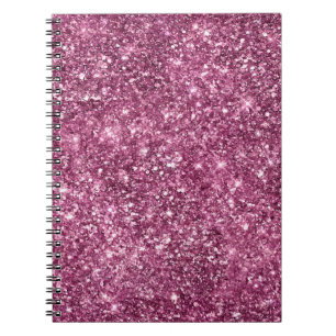 Boysenberry Pink Glitz Glitter Notebook