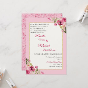 Boysenberry Rose Wedding Invitation