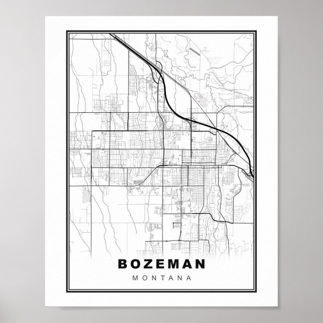 Bozeman Map Poster (Front)