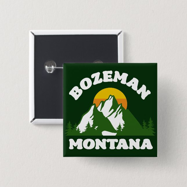 Bozeman,Montana 15 Cm Square Badge (Front & Back)
