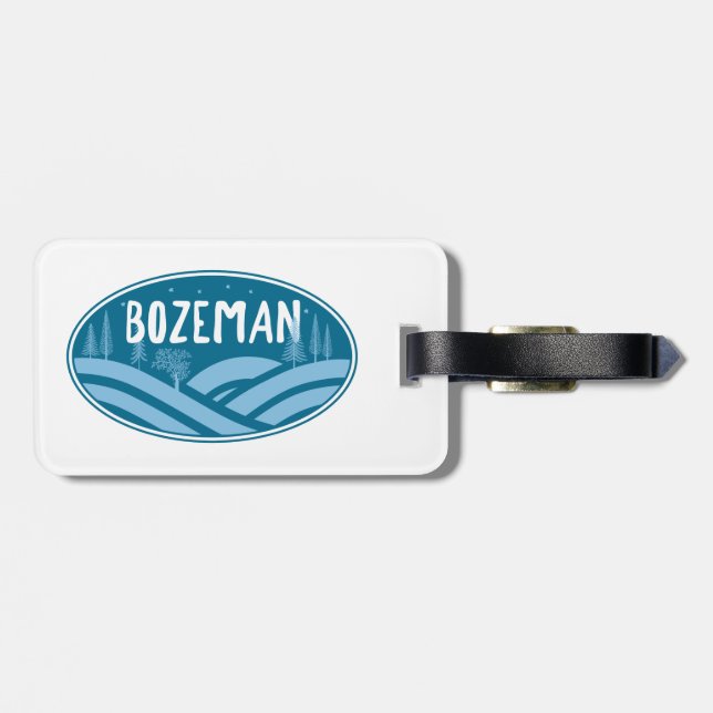 Bozeman Montana Outdoors Luggage Tag (Back Horizontal)