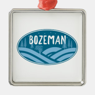 Bozeman Montana Outdoors Metal Tree Decoration