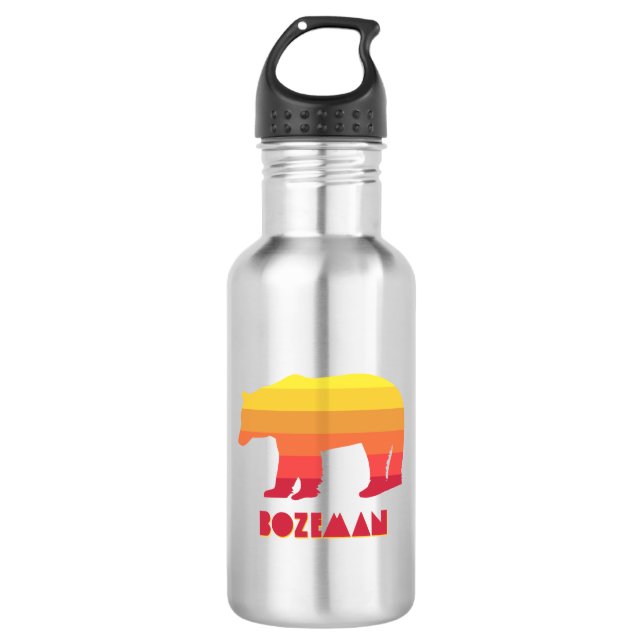 Bozeman Montana Rainbow Bear 532 Ml Water Bottle (Front)