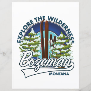 Bozeman Montana ski poster logo