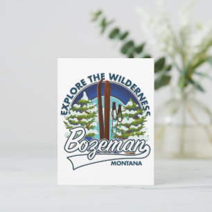Bozeman Montana ski poster logo Postcard
