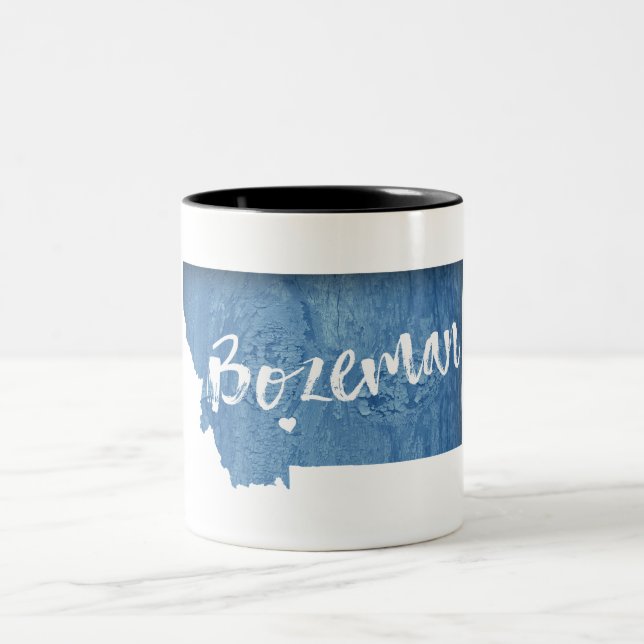 Bozeman, Montana Two-Tone Coffee Mug (Center)