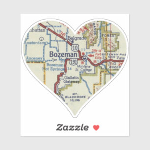 Bozeman Montana Vintage Map