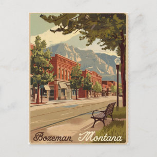Bozeman Montana Vintage Postcard
