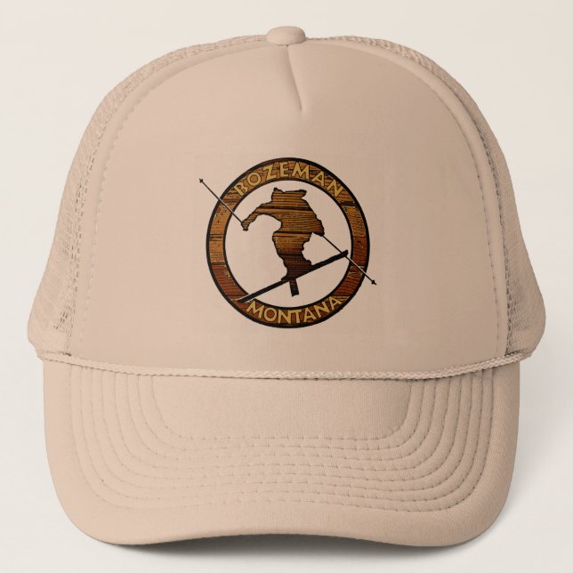 Bozeman Montana wood skier hat (Front)