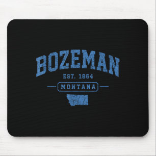 Bozeman vintage sports montana retro athletic mouse mat
