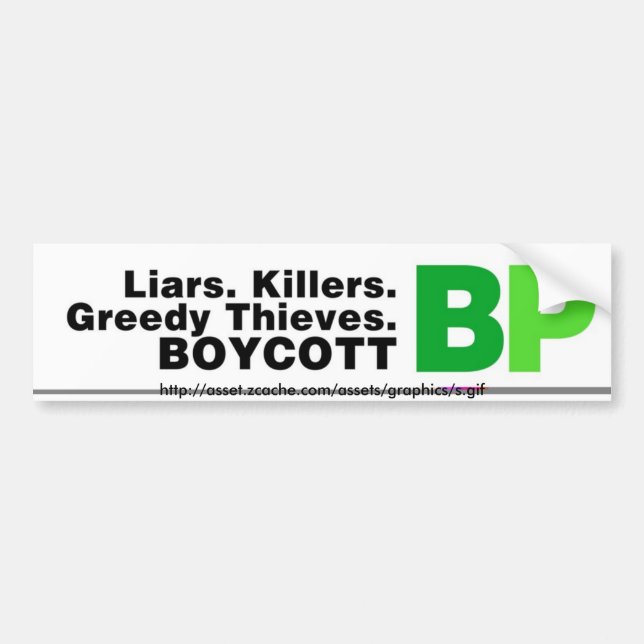 BP2, http://asset.zcache.com/assets/graphics/s.gif Bumper Sticker (Front)