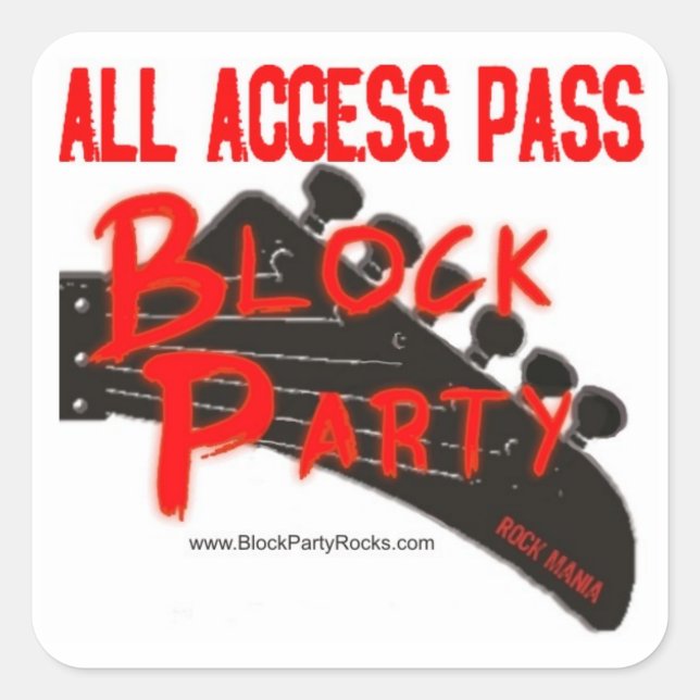 BP ALL ACCESS PASS SQUARE STICKER (Front)