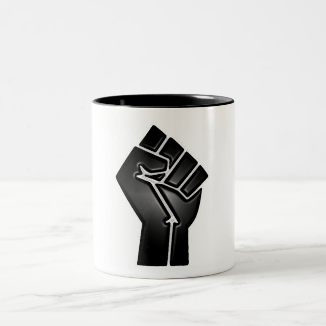 bp fist Two-Tone coffee mug (Center)