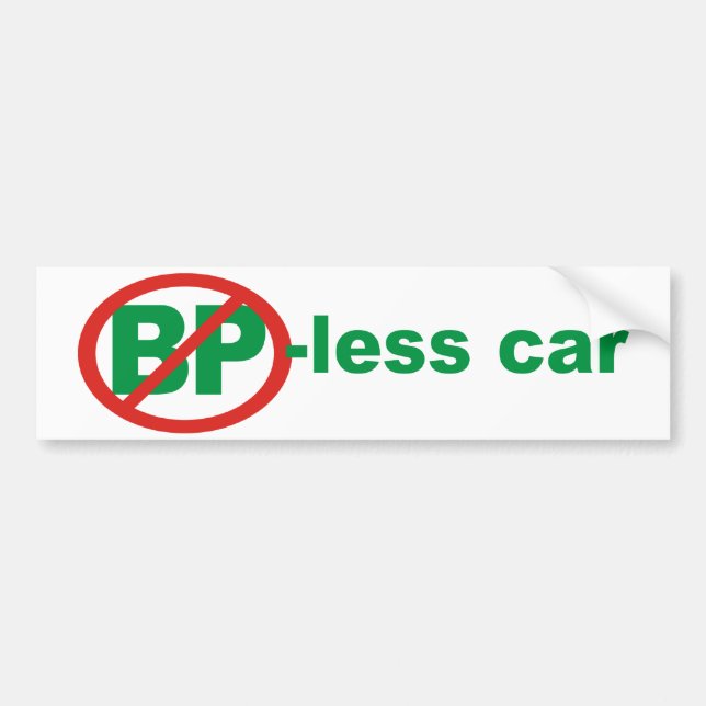 BP Free Car Bumper Sticker (Front)