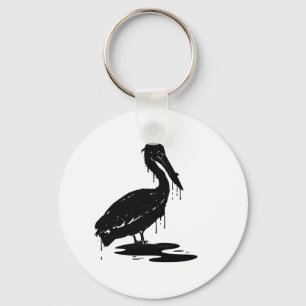 BP is killing Pelicans Key Ring