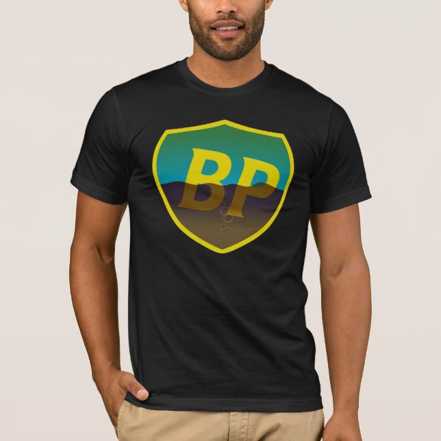 BP Oil Spill Retro Shield T-Shirt (Front)