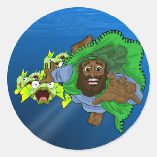 BPA Classic Round "Swallow by a Fish" Classic Round Sticker