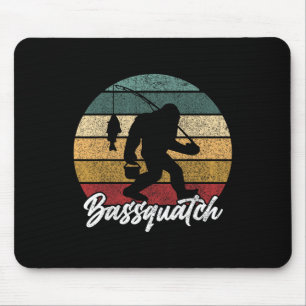 Bquatch! B Fisherman Sasquatch Funny Bigfoot Fishi Mouse Mat