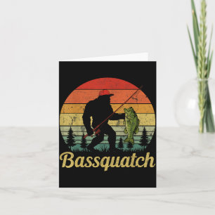 Bquatch B Fishing Humor Bigfoot Ufo Sasquatch  Card