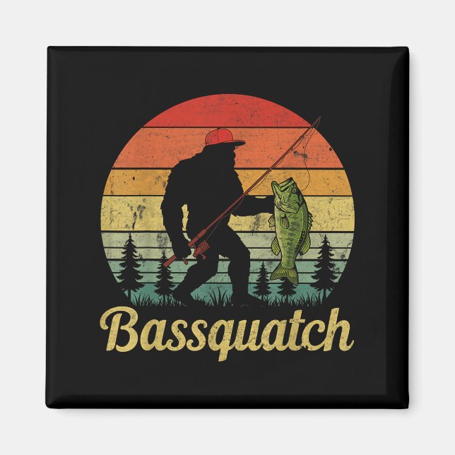 Bquatch B Fishing Humor Bigfoot Ufo Sasquatch  Magnet (Front)