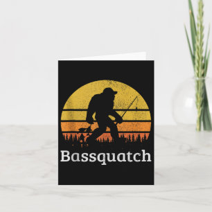 Bquatch Funny B Fishing Sasquatch Bigfoot Vintage  Card