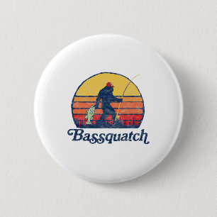 Bquatch! Funny Bigfoot Fishing Outdoor Retro 1 6 Cm Round Badge